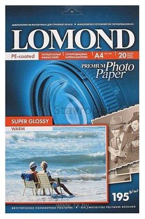 Фотографии Lomond Super Glossy Warm A4 195 г/кв.м 20 листов (1101111)