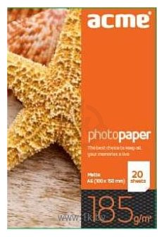 Фотографии ACME Premium Photo Paper A6 (10x15cm) 185 g/m2 20л