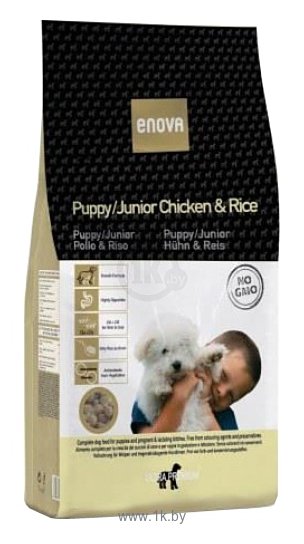 Фотографии ENOVA Puppy/Junior Chicken & Rice сухой корм для щенков (14 кг)