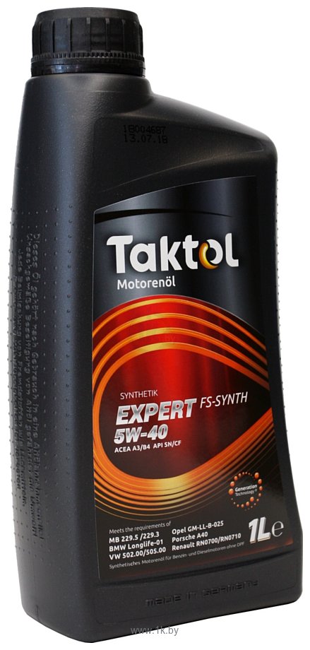 Фотографии Taktol Expert FE-Synth 5W-40 1л