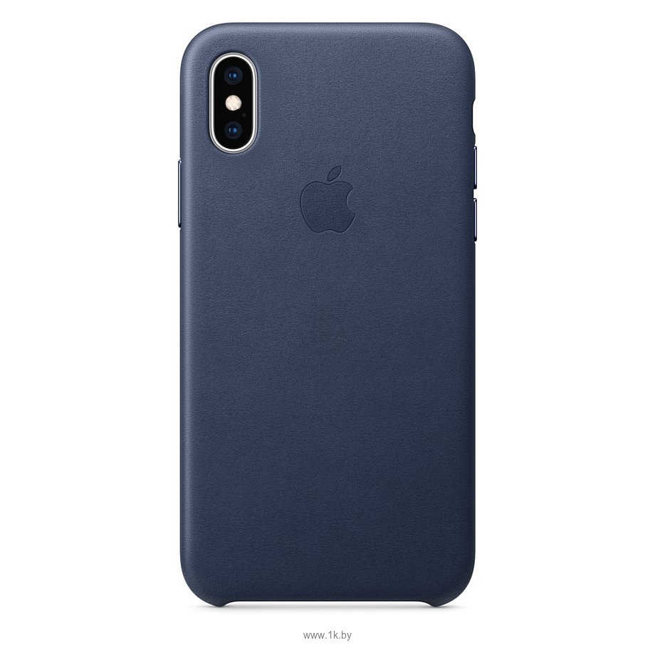 Фотографии Apple Leather Case для iPhone XS Midnight Blue