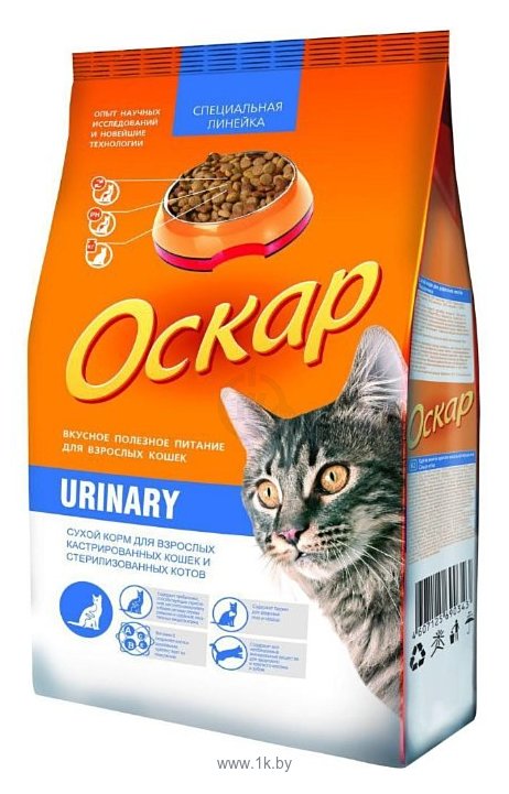 Фотографии Оскар Сухой корм для стерилизованных кошек и кастрированных котов Urinary (0.4 кг) 1 шт.