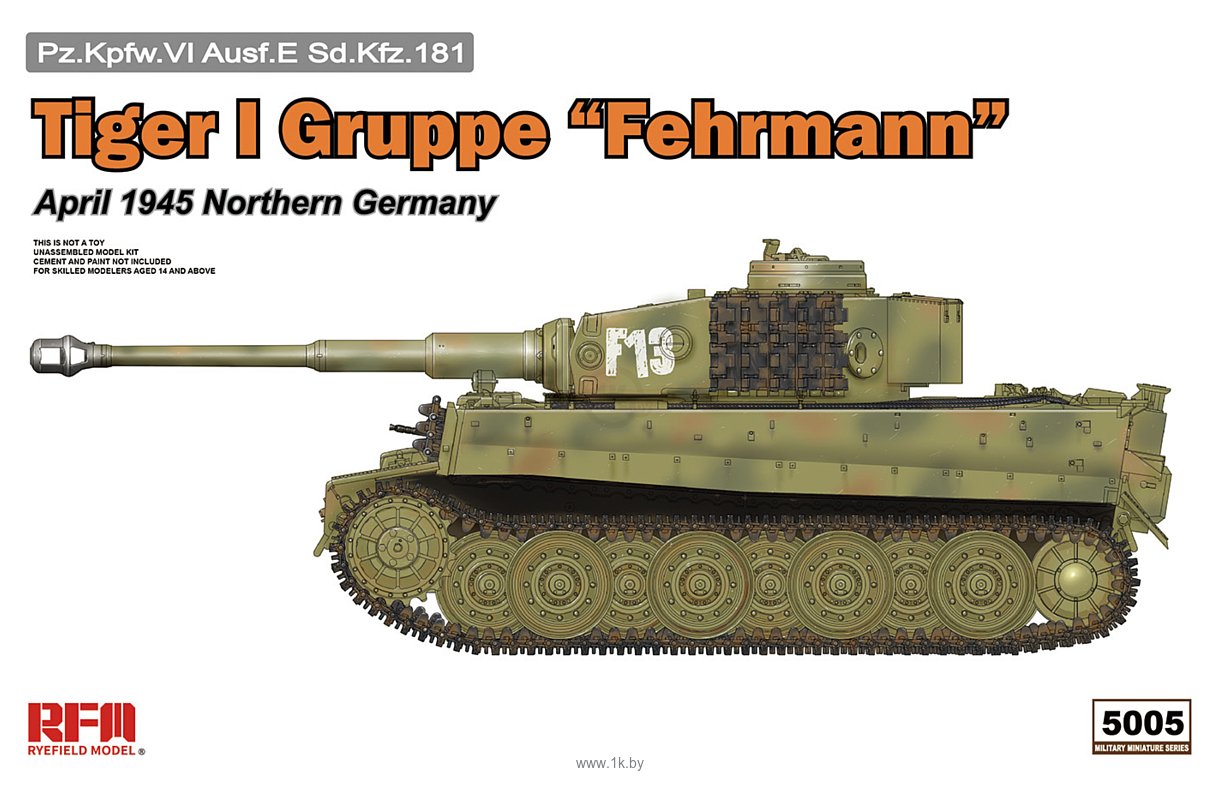 Фотографии Ryefield Model Tiger I Gruppe Fehrmann 1/35 RM-5005