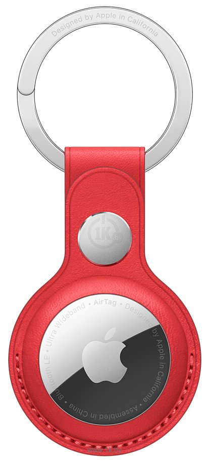 Фотографии Apple кожаный для AirTag с кольцом для ключей (красный) MK103