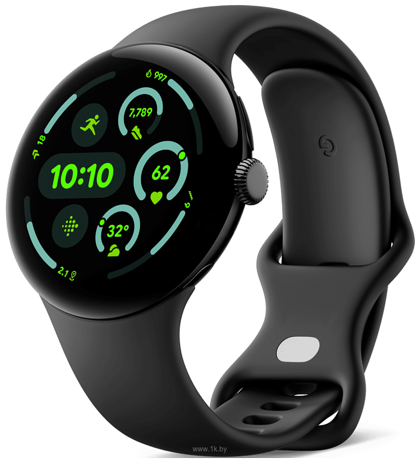 Фотографии Google Pixel Watch 3 LTE 45 мм (черный матовый/обсидиан)