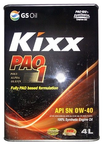 Фотографии Kixx PAO1 0W-40 SN/CF 4л