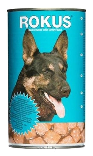 Фотографии ROKUS Для собак мясные кусочки с индейкой и уткой консервы (0.41 кг) 1 шт.