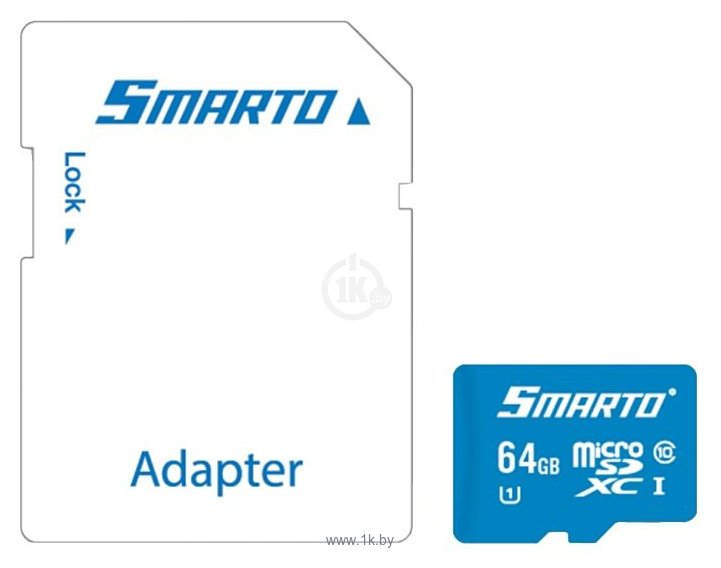 Фотографии Smarto microSDXC Class 10 UHS-I U1 64GB + SD adapter