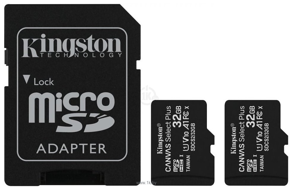 Фотографии Kingston Canvas Select Plus microSDHC 2x32GB (с адаптером)