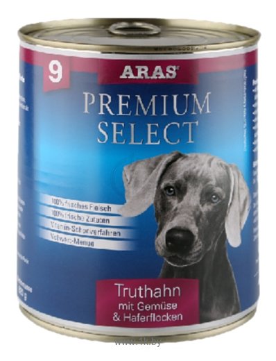 Фотографии ARAS (0.82 кг) 1 шт. Premium Select для собак - Индейка с овощами и овсяными хлопьями
