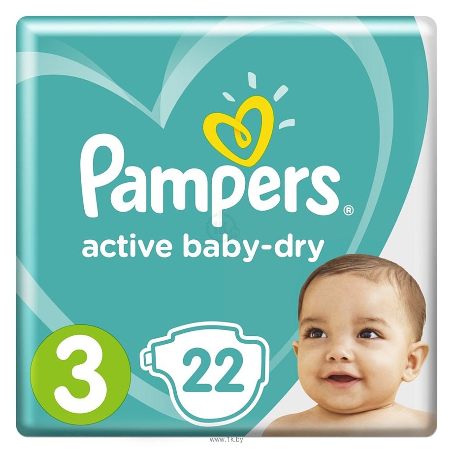 Фотографии Pampers Active Baby-Dry 3 Midi (6-10 кг), 22 шт