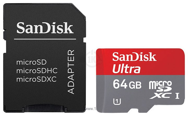 Фотографии SanDisk Ultra microSDXC 64GB + адаптер (SDSQUNC-064G-GN6IA)