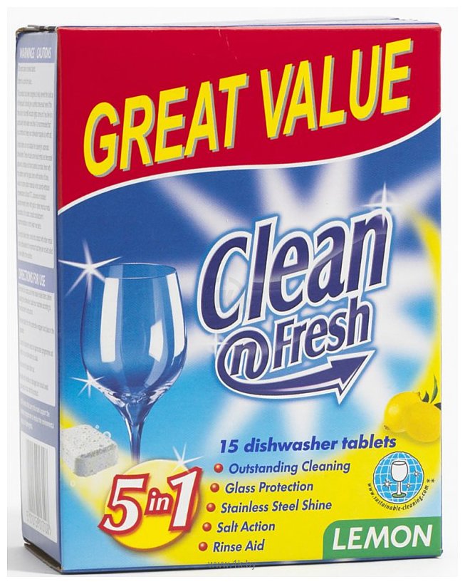 Фотографии Clean 'N Fresh Dishwasher Tabs Lemon 30tabs