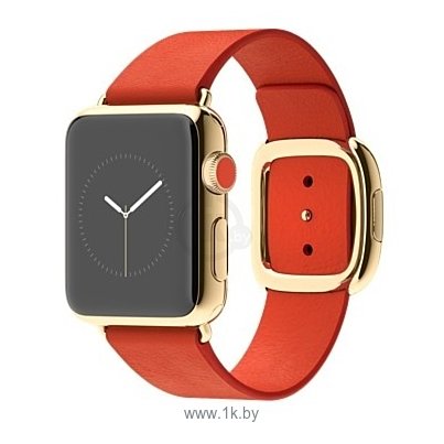 Фотографии Apple Watch Edition 38mm Yellow Gold with Red Modern Buckle (MJ3G2)