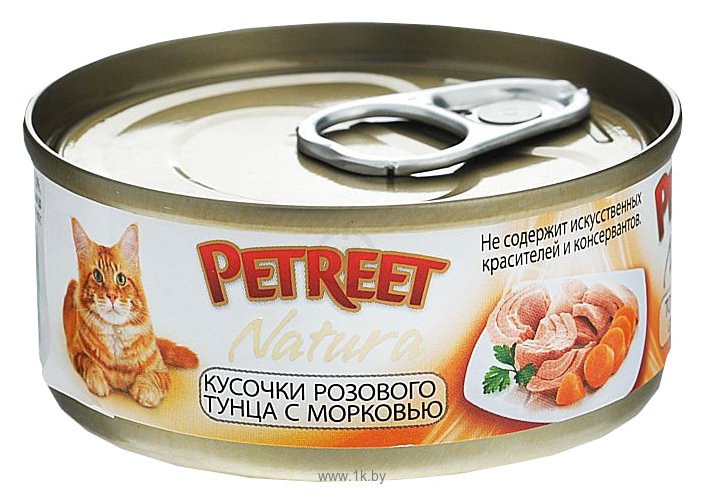 Фотографии Petreet Natura Кусочки розового тунца с морковью (0.070 кг) 48 шт.