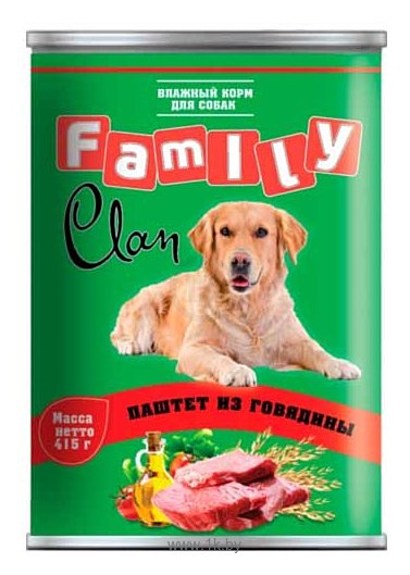 Фотографии CLAN (0.415 кг) 1 шт. Family Паштет из говядины для собак