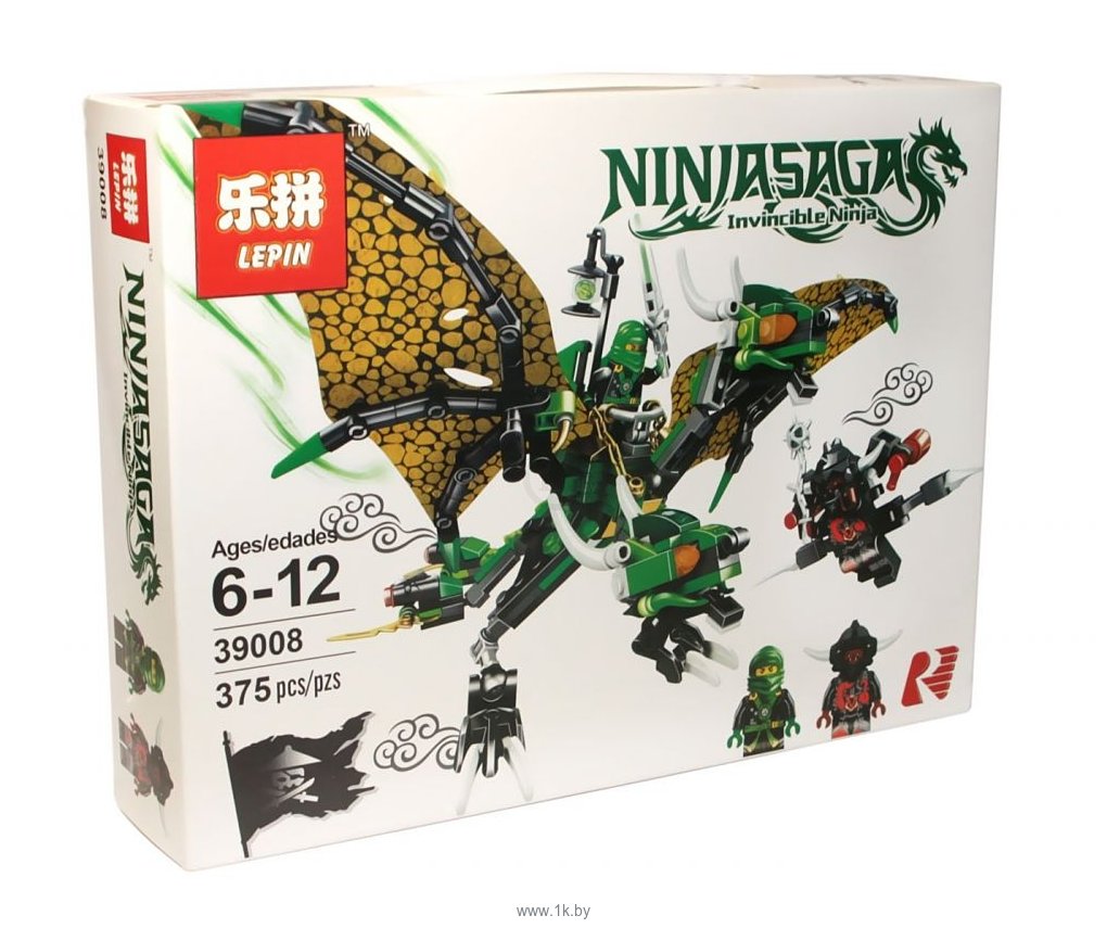 Фотографии Lepin New Ninjiasaga Blocks 39008 Зеленый дракон земли