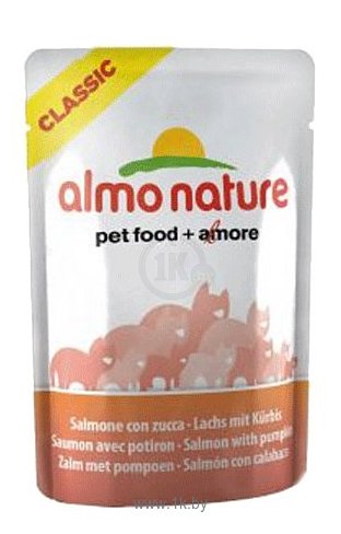 Фотографии Almo Nature Classic Adult Cat Salmon and Pumpkin (0.055 кг) 24 шт.