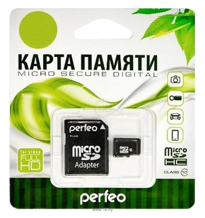 Фотографии Perfeo microSDHC Class 10 32GB + адаптер [PF32GMCSH10A]
