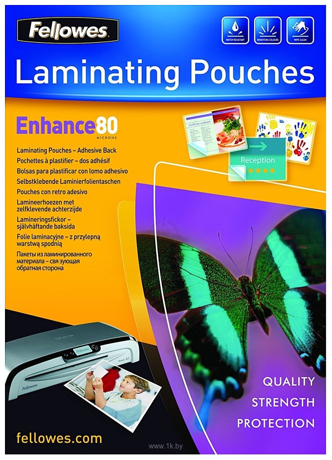 Фотографии Fellowes Lamination Pouches with Adhesive Back А4, 80 мкм, 100 л