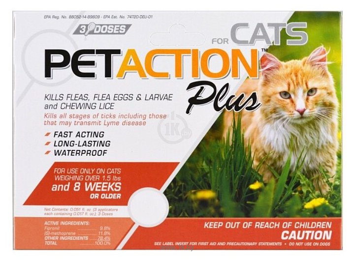 Фотографии PetAction капли от блох и клещей Plus для кошек и котят