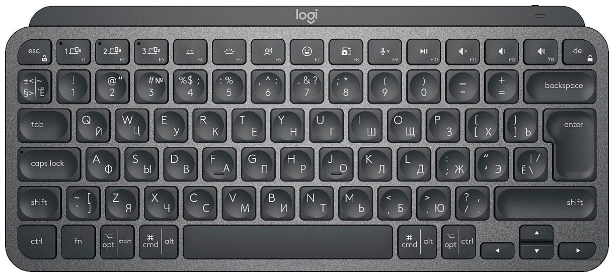 Фотографии Logitech MX Keys Mini 920-010617 graphite (без кириллицы)