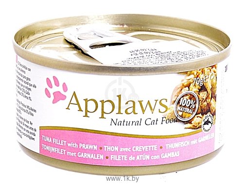 Фотографии Applaws Cat Tuna Fillet with Prawn canned (0.07 кг) 1 шт.