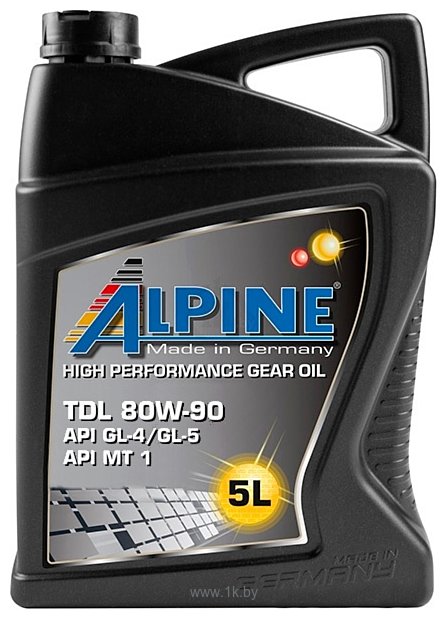 Фотографии Alpine TDL 80W-90 GL-4/GL-5 5л