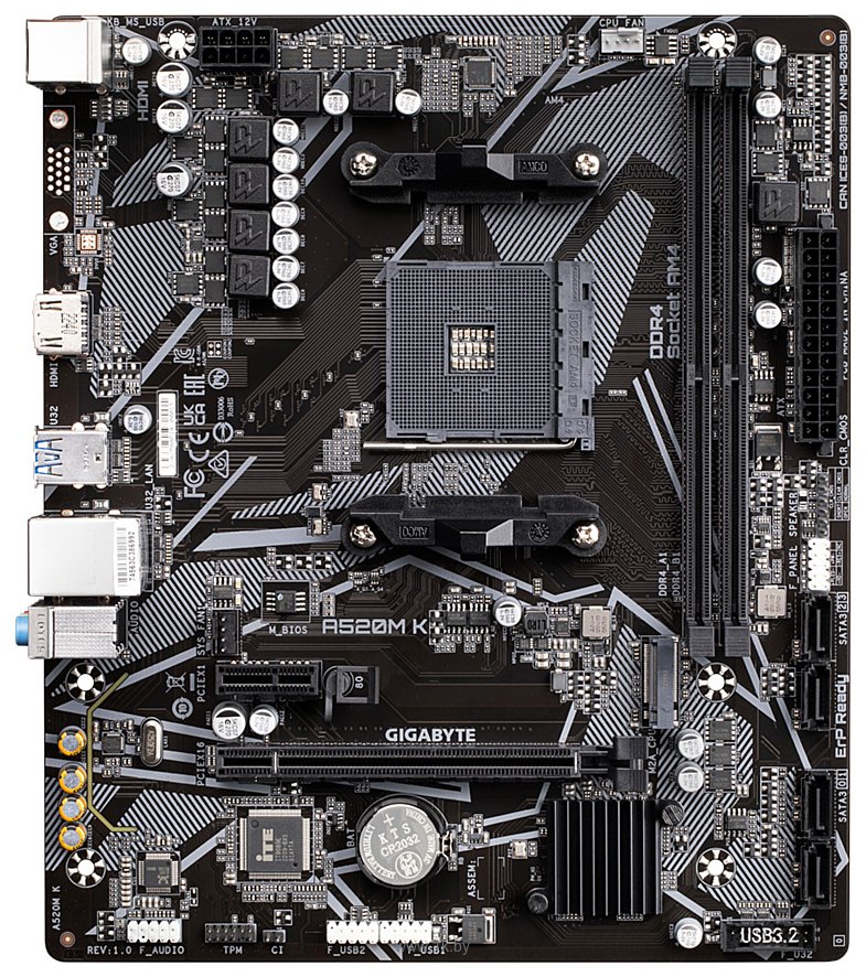 Фотографии GIGABYTE A520M K (rev. 1.0)