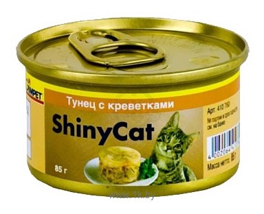 Фотографии GimCat (0.085 кг) 1 шт. ShinyCat с тунцом и креветками