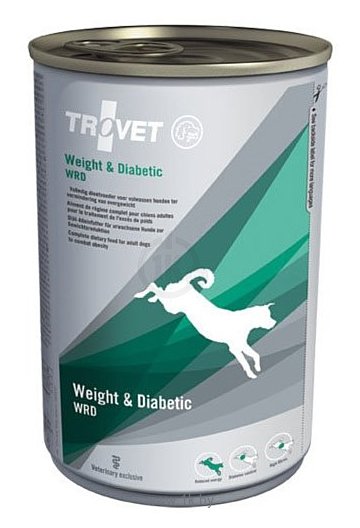 Фотографии TROVET (0.4 кг) 1 шт. Dog Weight & Diabetic WRD canned