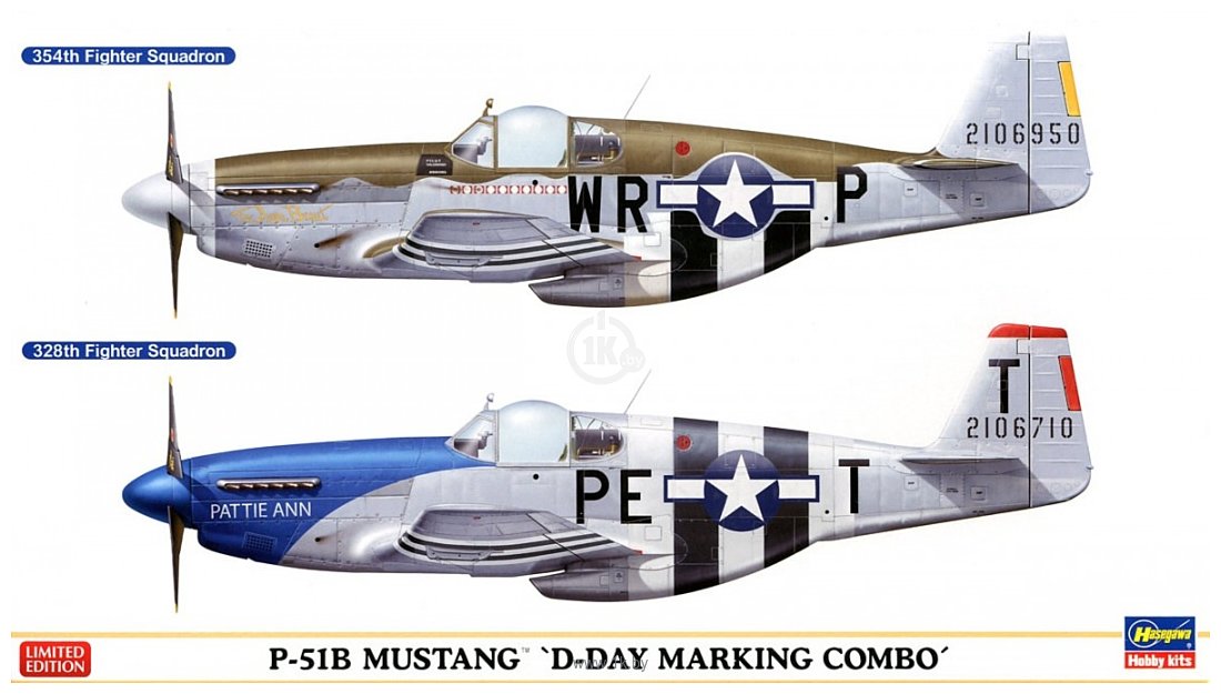 Фотографии Hasegawa Истребитель P-51B Mustang D-Day Combo (2 kits)