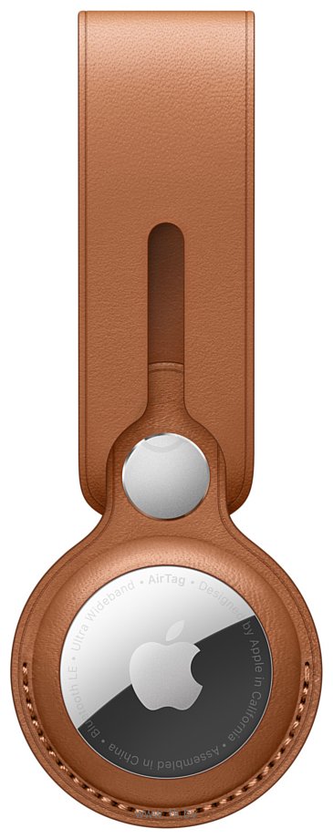 Фотографии Apple кожаный с подвеской для AirTag (золотисто-коричневый) MX4A2