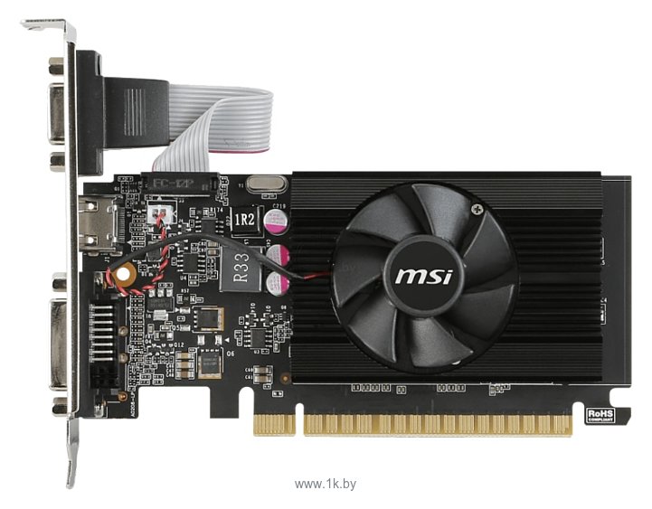 Фотографии MSI GeForce GT 710 954Mhz PCI-E 2.0 2048Mb 1600Mhz 64 bit DVI HDMI HDCP Low Profile