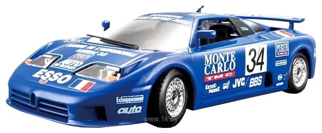 Фотографии Bburago Bugatti ЕВ 110 Super Sport 1994 Race 18-28010 (синий)
