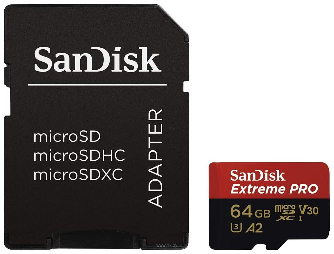 Фотографии SanDisk Extreme PRO microSDXC SDSQXCU-064G-GN6MA 64GB (с адаптером)