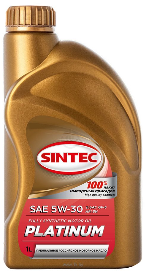 Фотографии Sintec Platinum SAE 5W-30 API SN/SF 1л