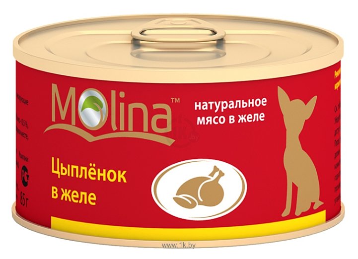 Фотографии Molina Консервы для собак Цыпленок в желе (0.08 кг) 1 шт.