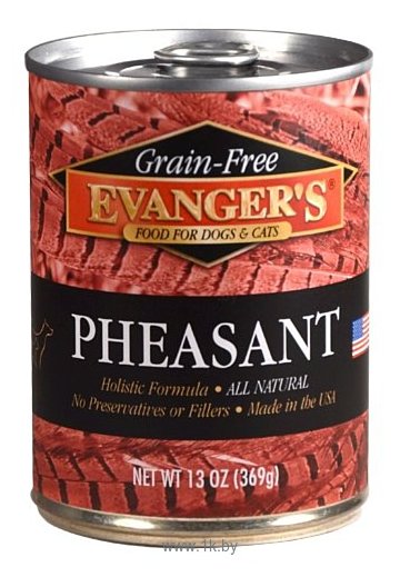 Фотографии Evanger's Grain Free Pheasant for Dogs & Cats консервы для кошек и собак (0.369 кг) 12 шт.