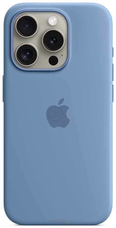 Фотографии Apple MagSafe Silicone Case для iPhone 15 Pro (зимний синий)