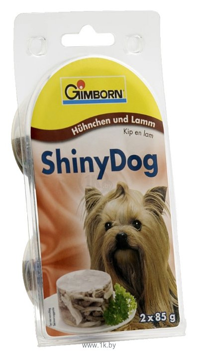 Фотографии Gimborn ShinyDog консервы. Цыпленок с ягненком (0.085 кг) 48 шт.