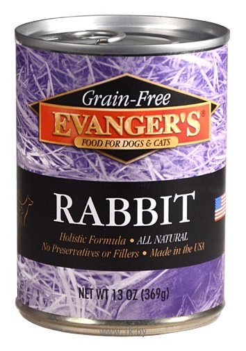 Фотографии Evanger's Grain Free Rabbit for Dogs & Cats консервы для кошек и собак (0.369 кг) 6 шт.