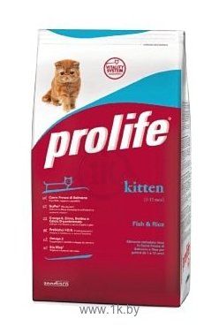 Фотографии Prolife Kitten с рыбой и рисом (1.5 кг)