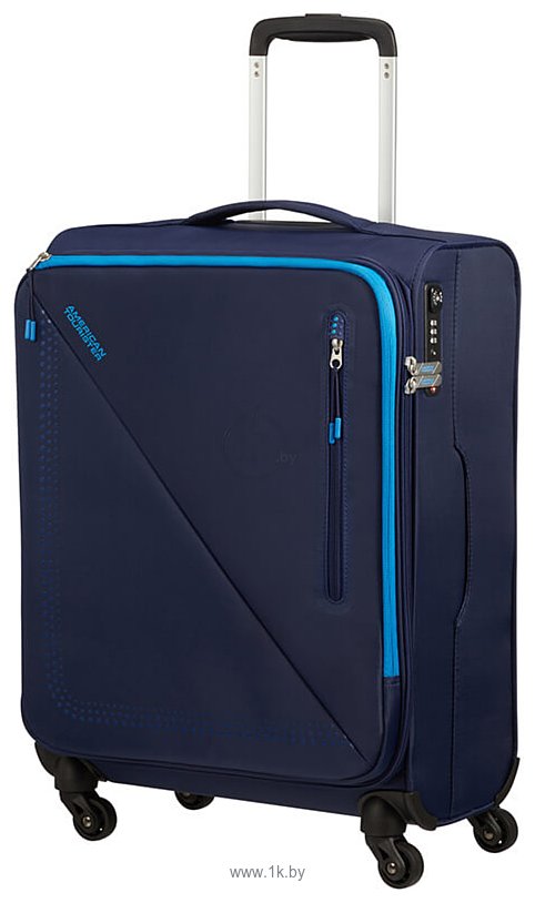 Фотографии American Tourister Lite Volt Navy Blue 55 см (4 колеса)