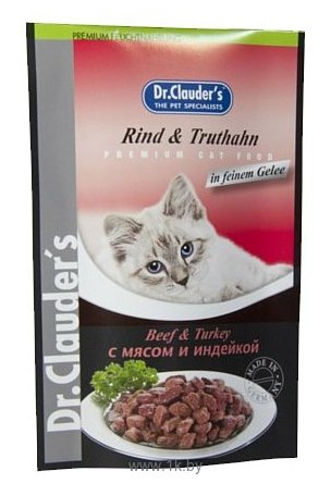 Фотографии Dr. Clauder's Premium Cat Food пауч с мясом и индейкой (0.1 кг) 20 шт.