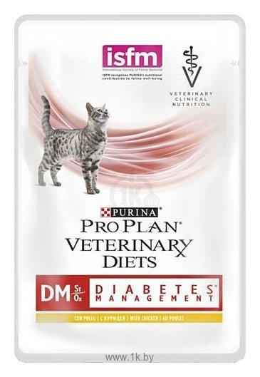 Фотографии Pro Plan Veterinary Diets Feline DM Diabetes Management Chichen pouch (0.085 кг) 24 шт.
