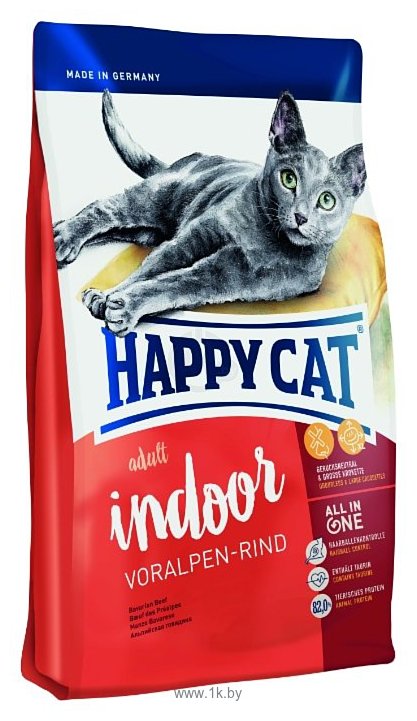 Фотографии Happy Cat Supreme Indoor Voralpen-Rind (0.3 кг)