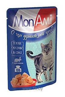 Фотографии MonAmi Кусочки в соусе для кошек Кролик (0.1 кг) 1 шт.