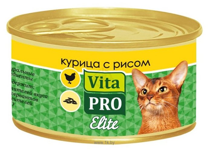 Фотографии Vita PRO Мясные и рыбные волокна Elite для кошек, курица с рисом (0.07 кг) 1 шт.