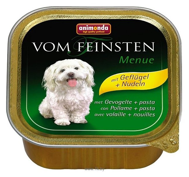 Фотографии Animonda Vom Feinsten Menue для собак с мясом домашней птицы и пастой (0.15 кг) 22 шт.